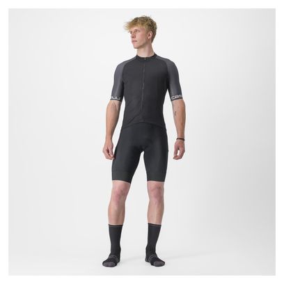 Maillot Manches Courtes Castelli Entrata VI Noir/Gris