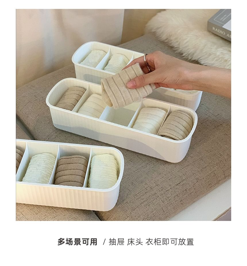 Michu - Verdeelde plastic kledingorganizer / set
