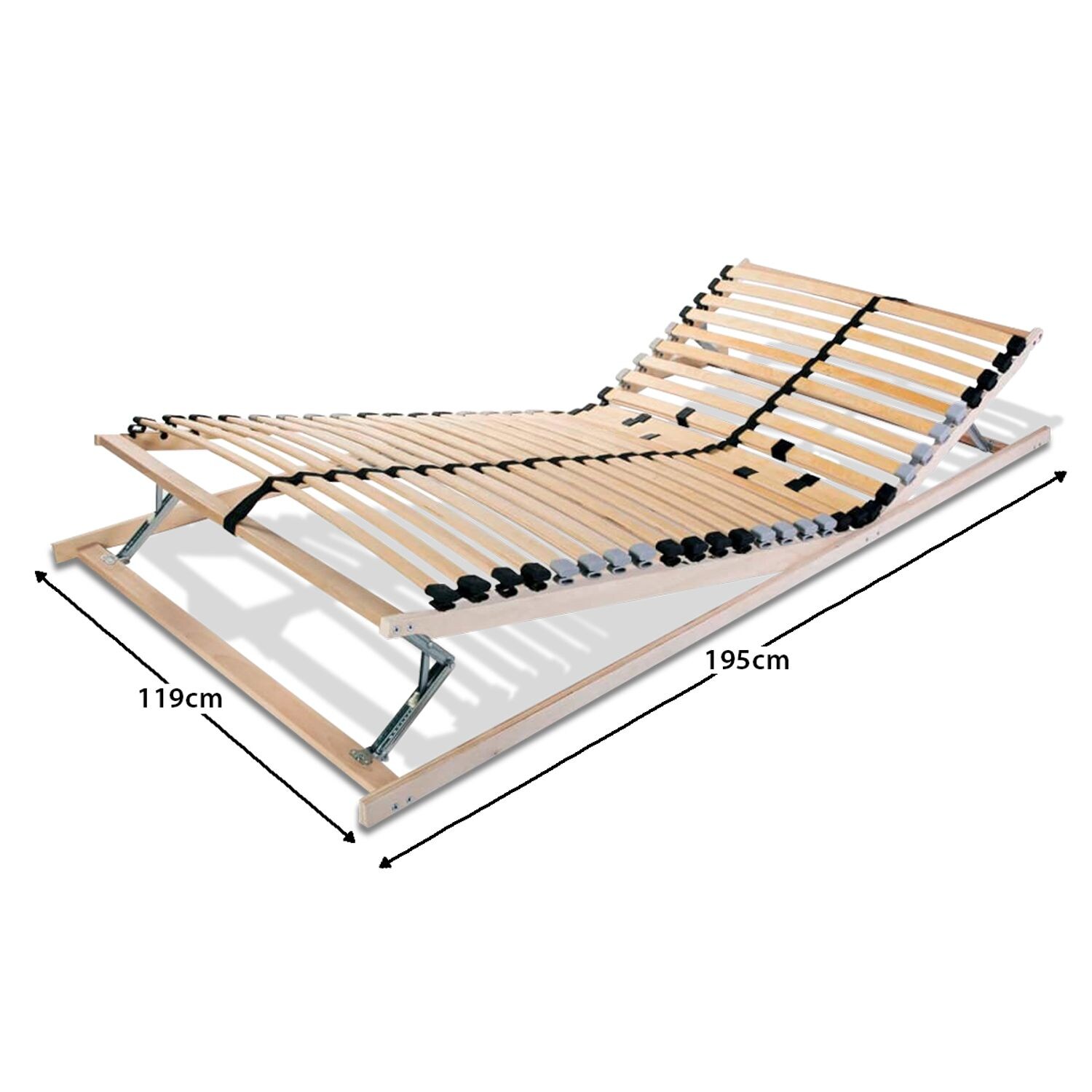 Coemo 7 Zonen Lattenrost Ergo KF mit Kopf- & Fußteilverstellung 120x200cm