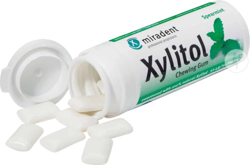Miradent Xylitol Chewing Gum Menthe Verte 30 Pièces