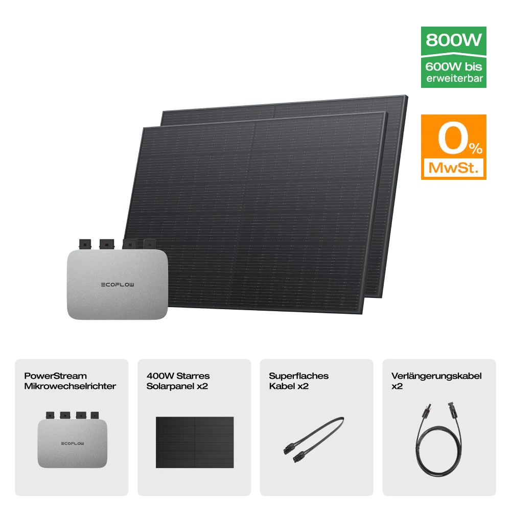 EcoFlow 400W Starres Solarpanel (2 Stück)