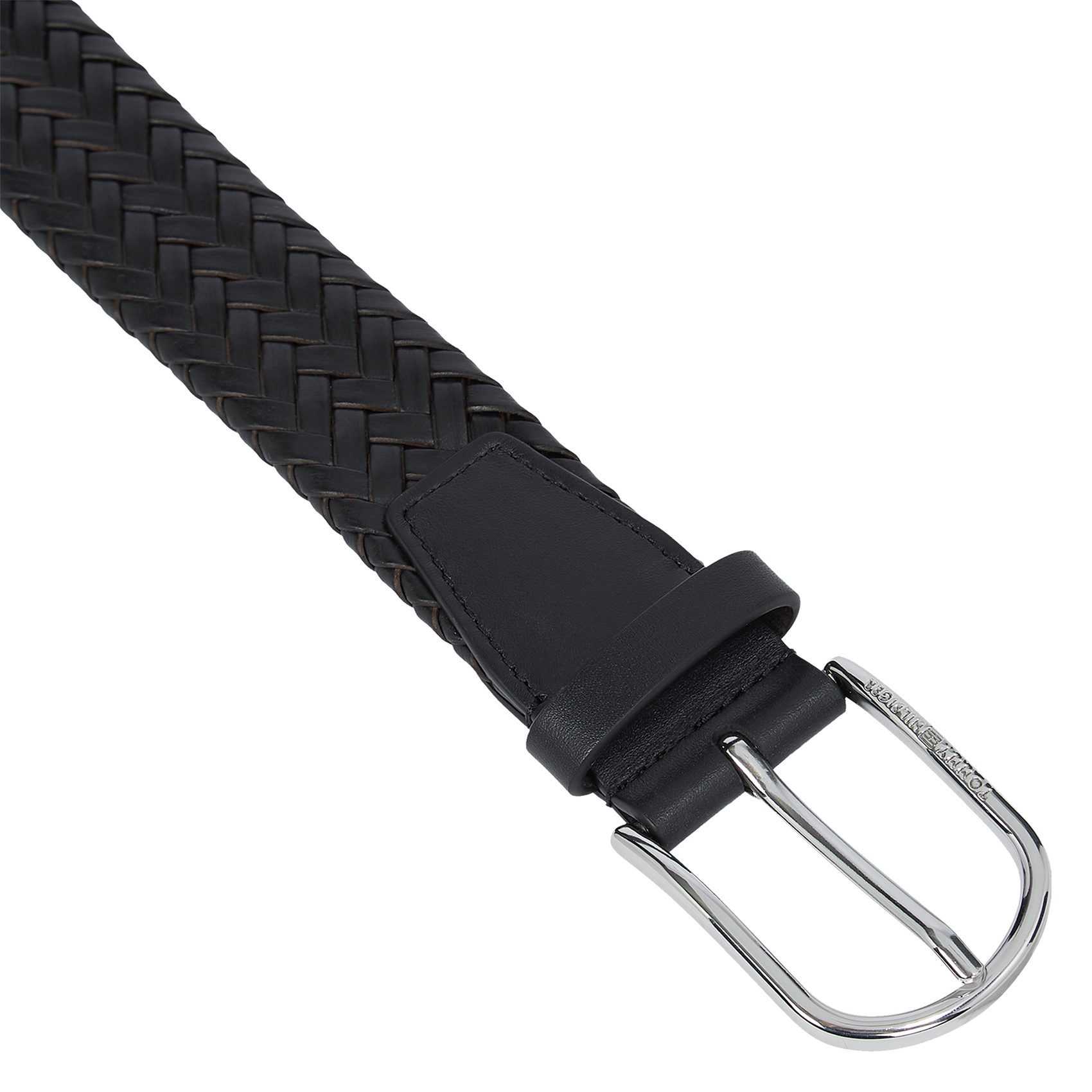 Ceinture en cuir tressée | Noir