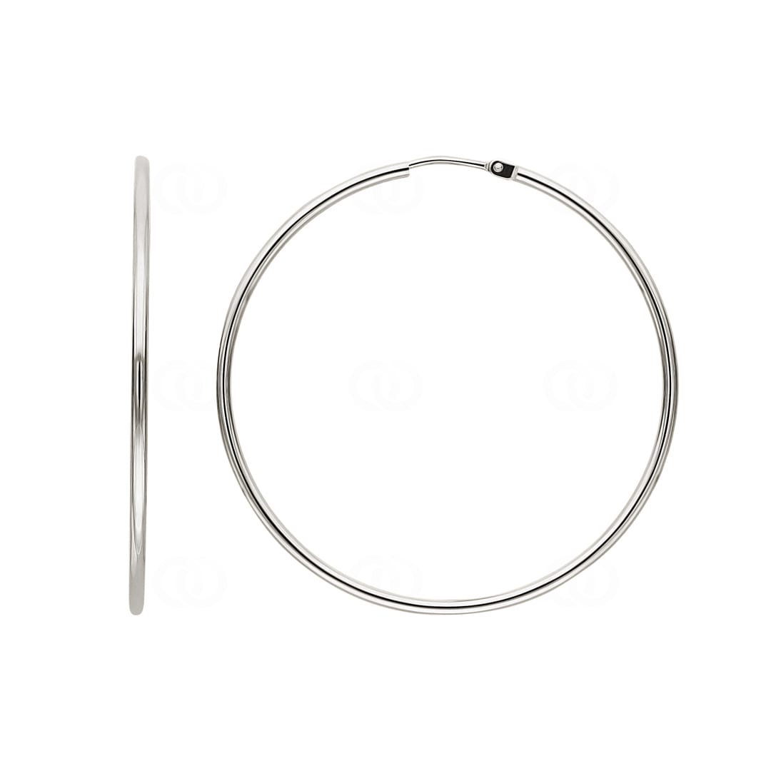 Kreolen 750/18 K Weissgold 1.6mm Ø 40mm