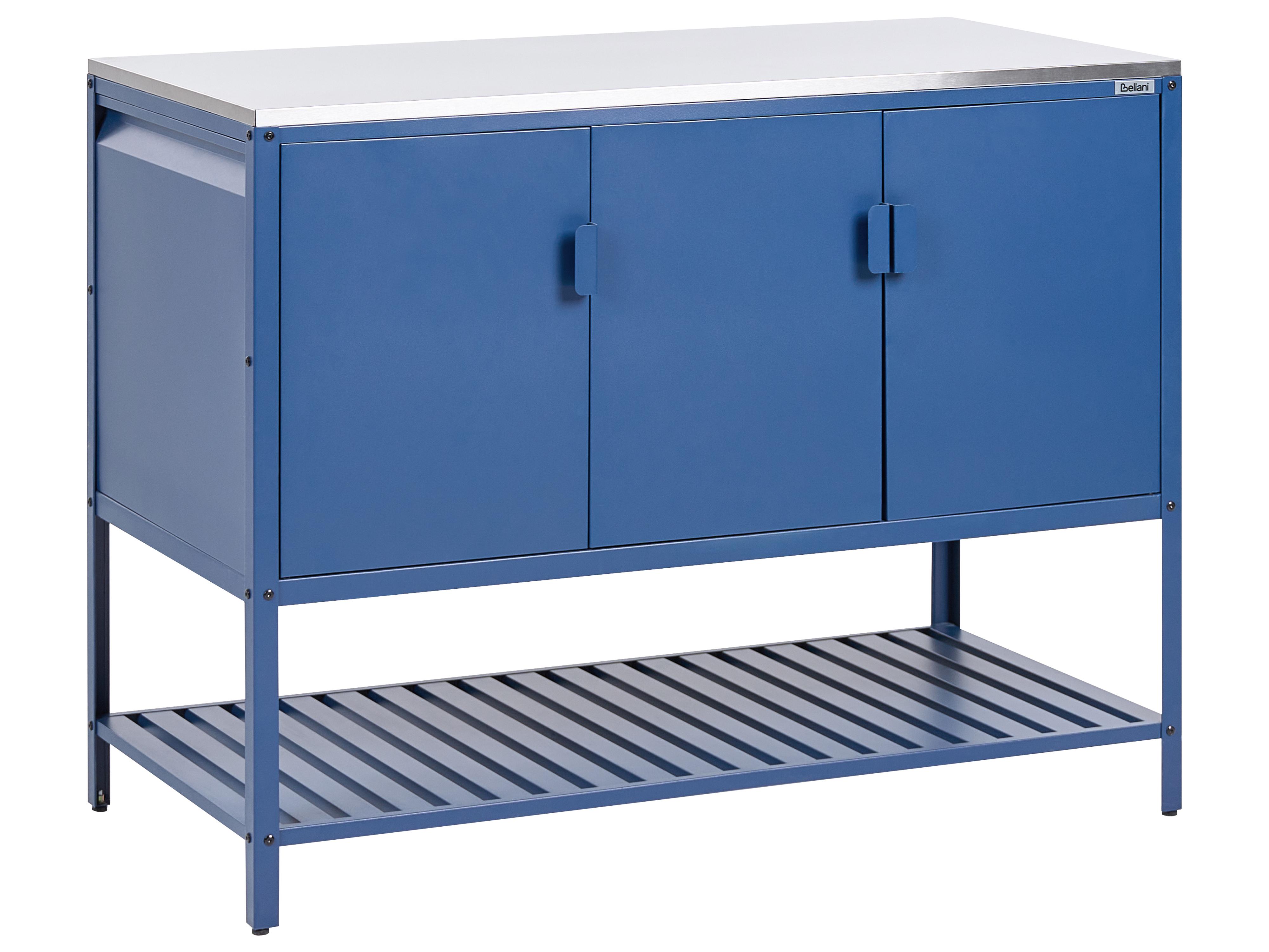 Tuin keukenset 3-delig met spoelbak MAENZA Metaal Blauw