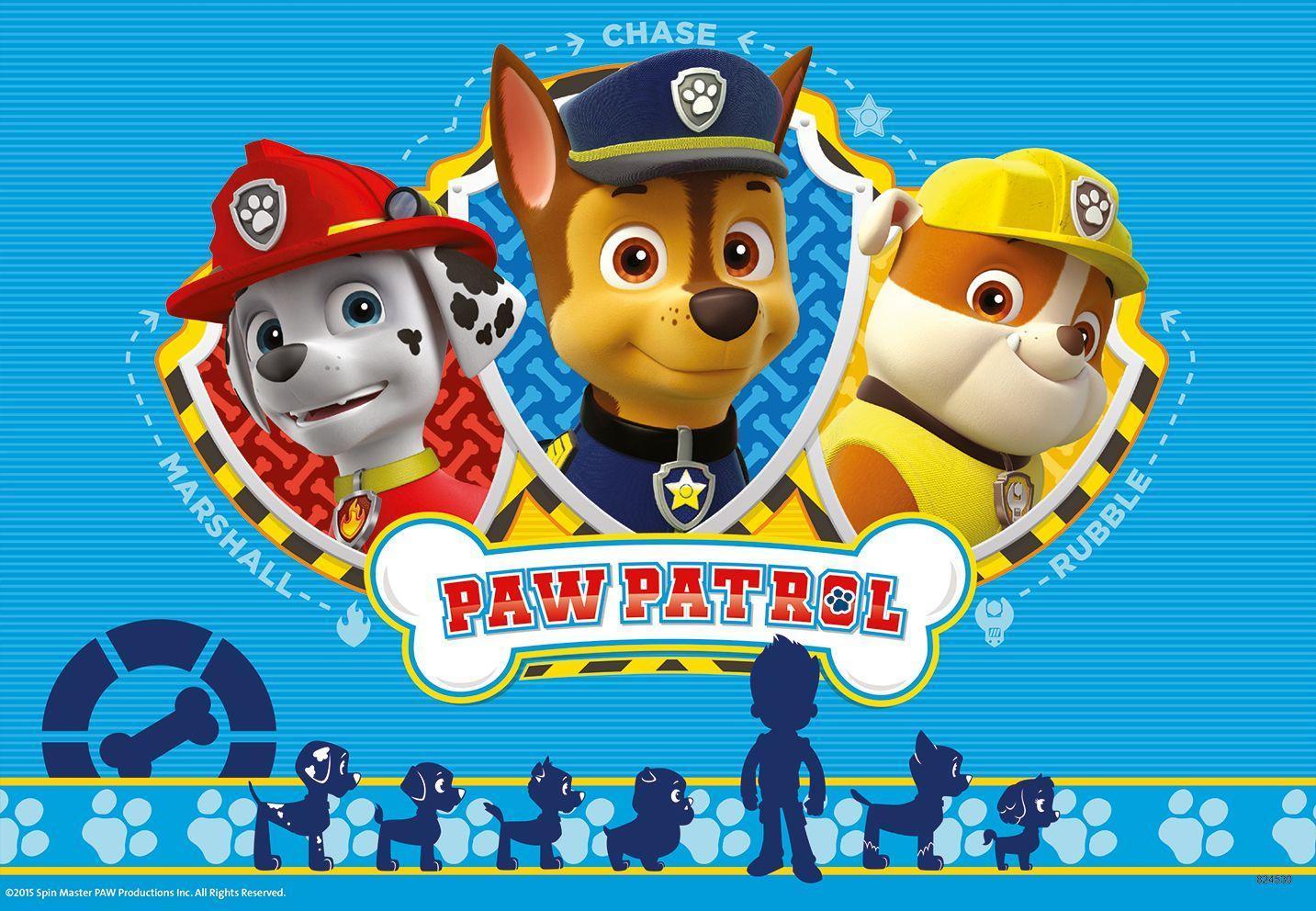 Puzzle RYDER UND DIE PAW PATROL 2x12-teilig