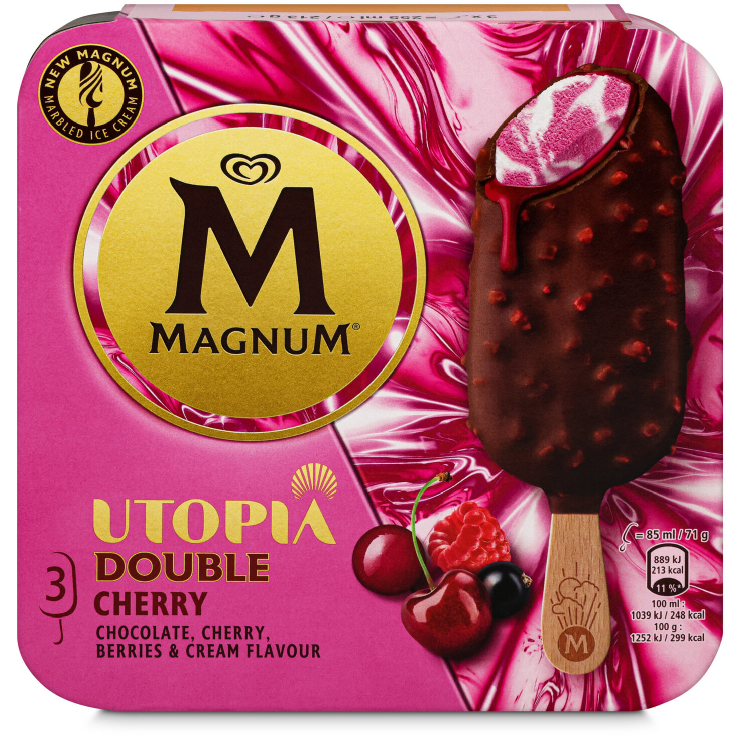 Magnum Double Utopia Cherry 3x85 ml