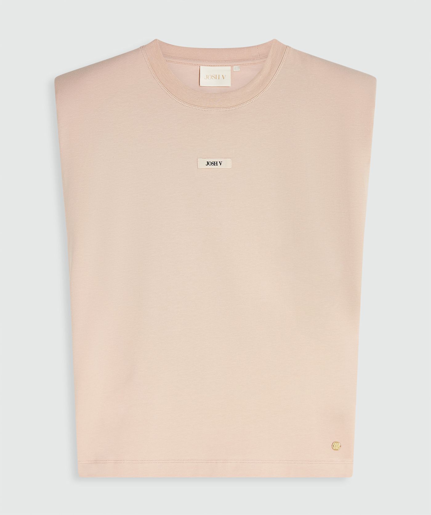 JV-SUE regular fit T-shirt met schoudervulling - dusty pink
