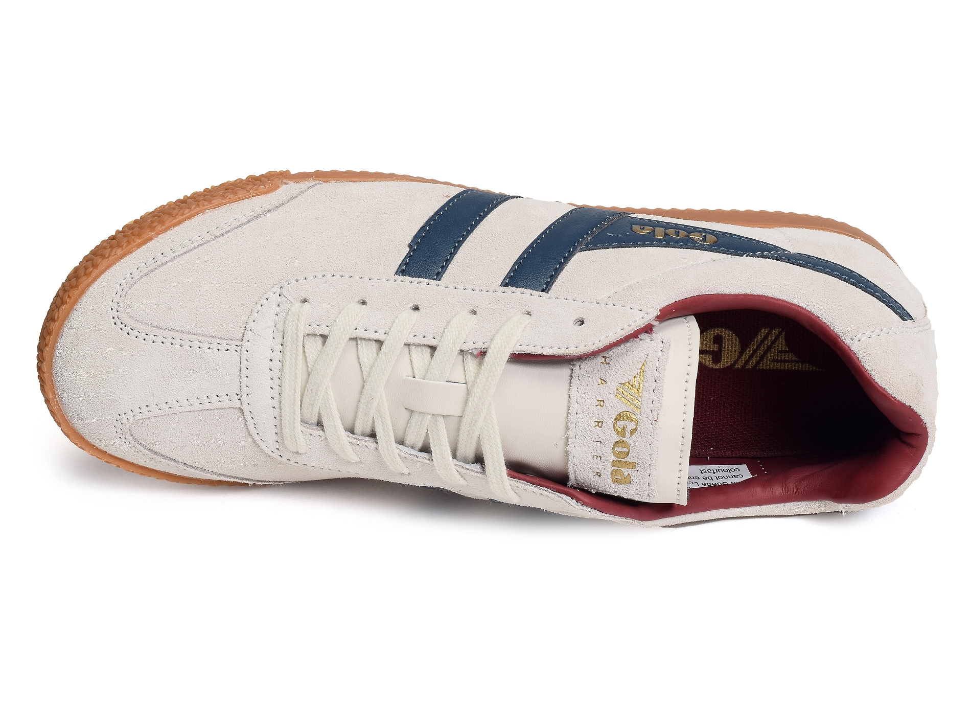 Harrier suede trainers blanc marine