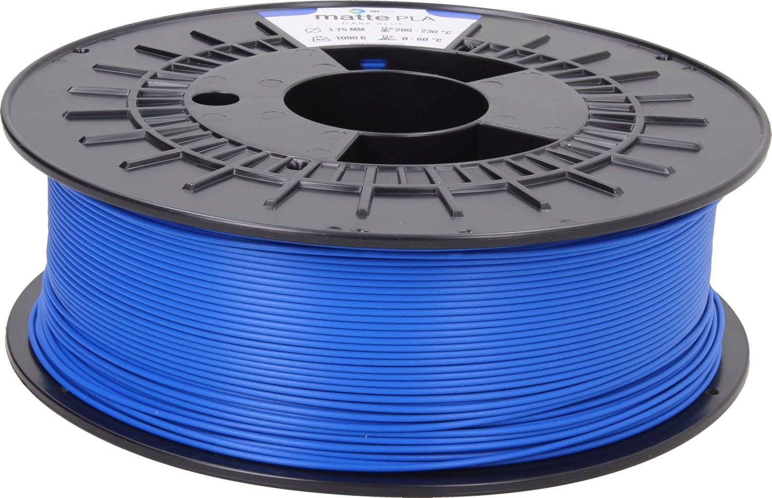 3DJAKE  mattePLA Dunkelblau, 1,75 mm / 1000 g    Leicht zu druckendes PLA mit mattem Finish in Dunkelblau