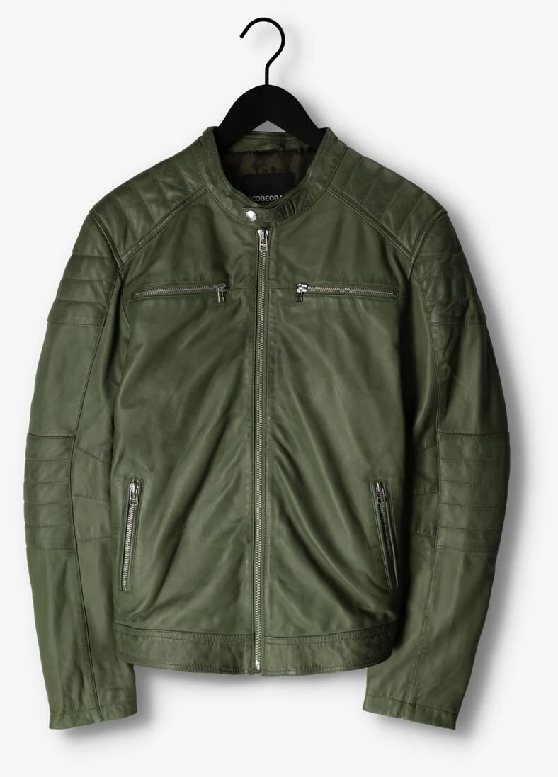 GOOSECRAFT groene goosecraft leren jas gc jacket965