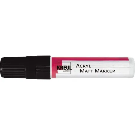 KREUL Acryl Matt Marker XXL mit Keilspitze, 15 mm, schwarz