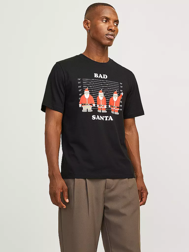JACK & JONES T-Shirt JJXMAS schwarz