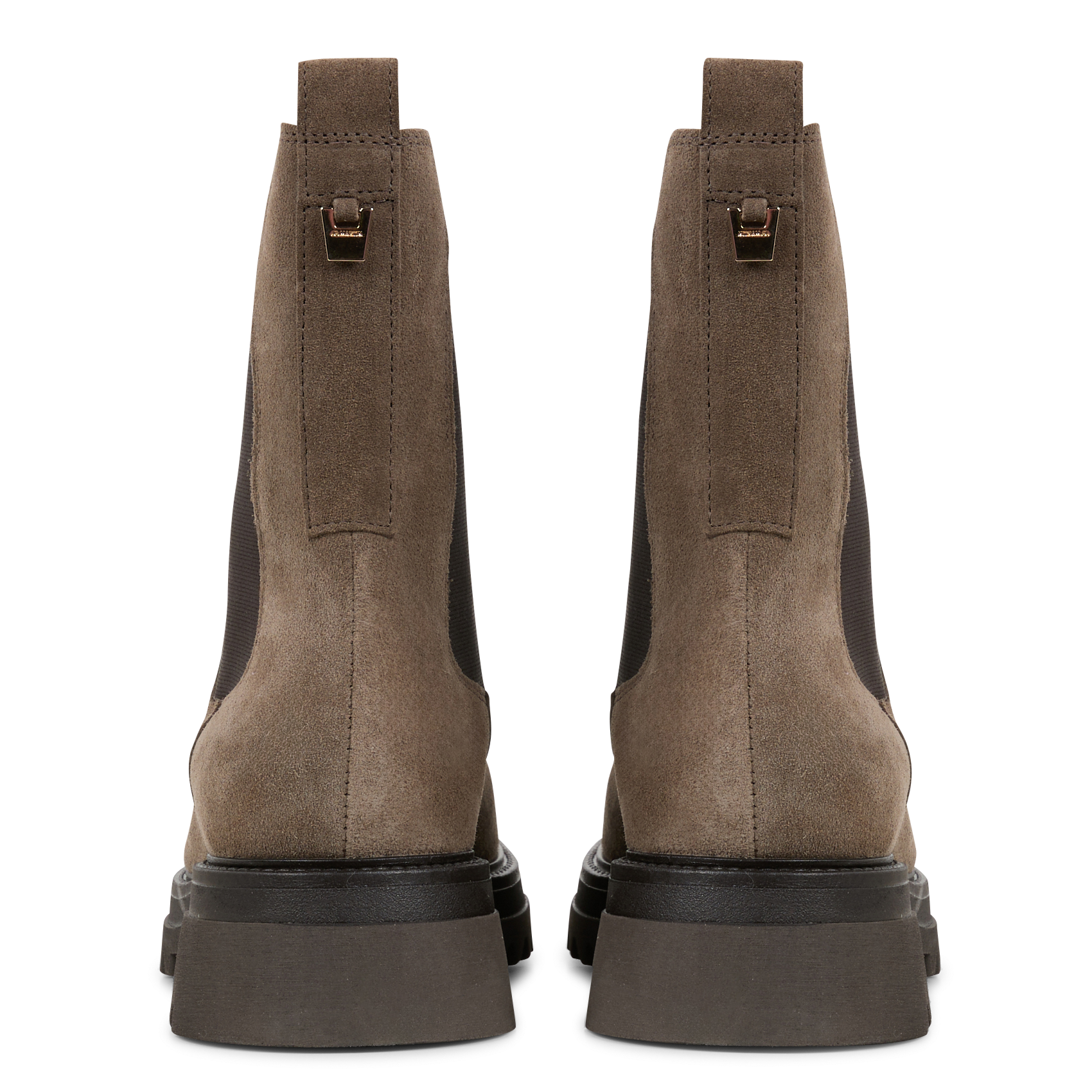 OPTIMISTE - Bottines en cuir velours | Beige