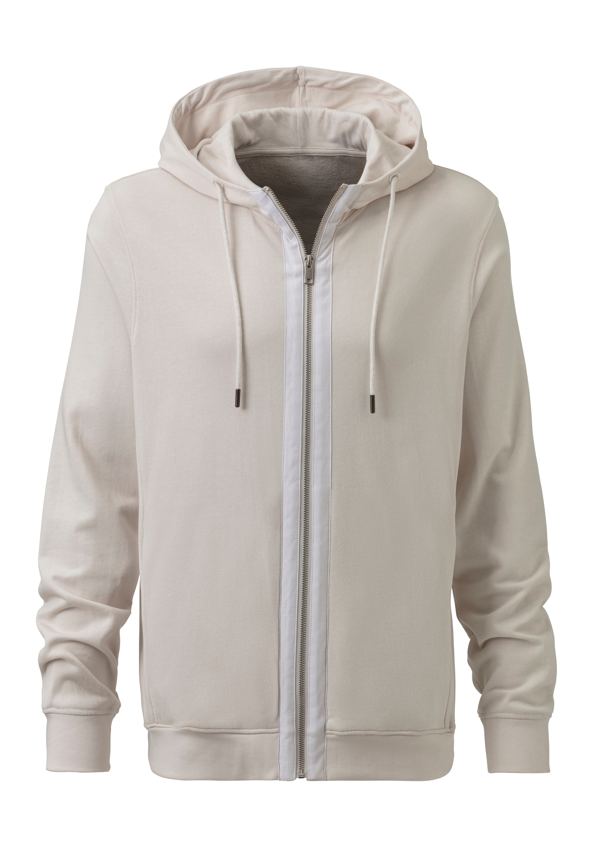 AUTHENTIC LE JOGGER Kapuzensweatjacke , Sweatjacke mit Eingrifftaschen aus Baumwoll-Mix
