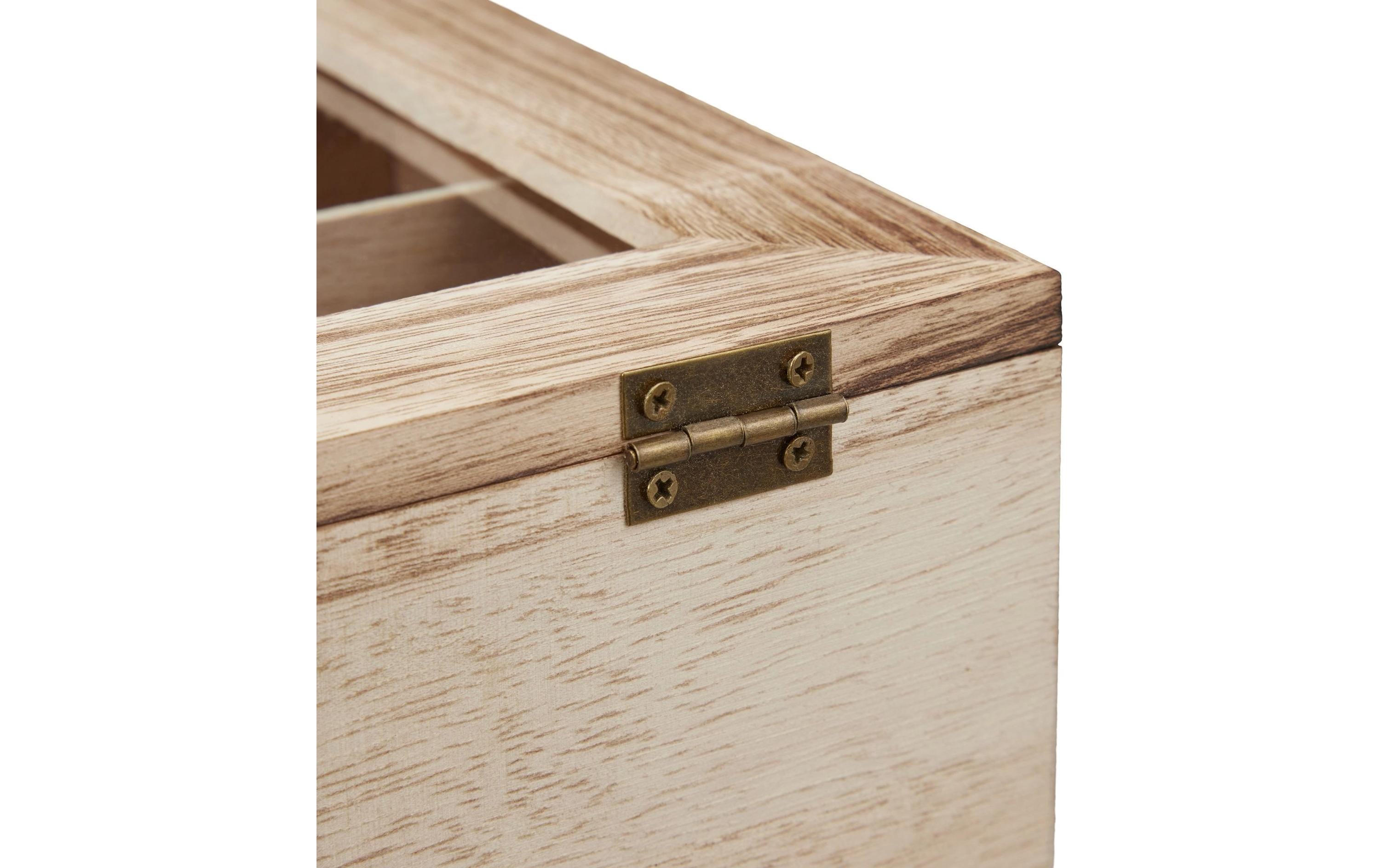 Teebeutel-Box BraunTeekasten mit rustikaler Aufschrift
