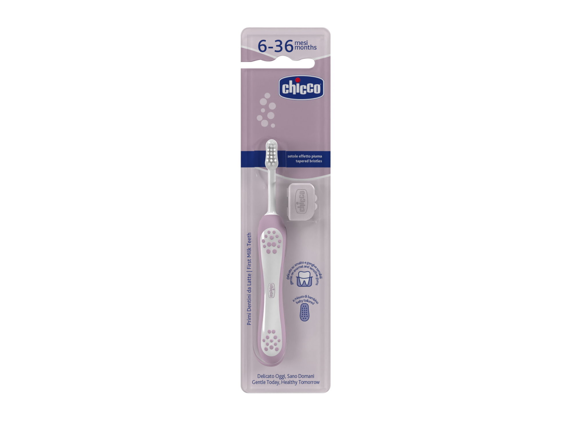 ESCOVA CHICCO DENTES ROSA 6M