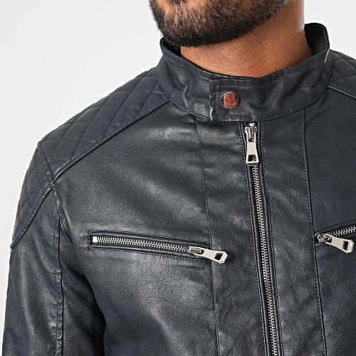 Veste Biker 5115 Bleu Marine