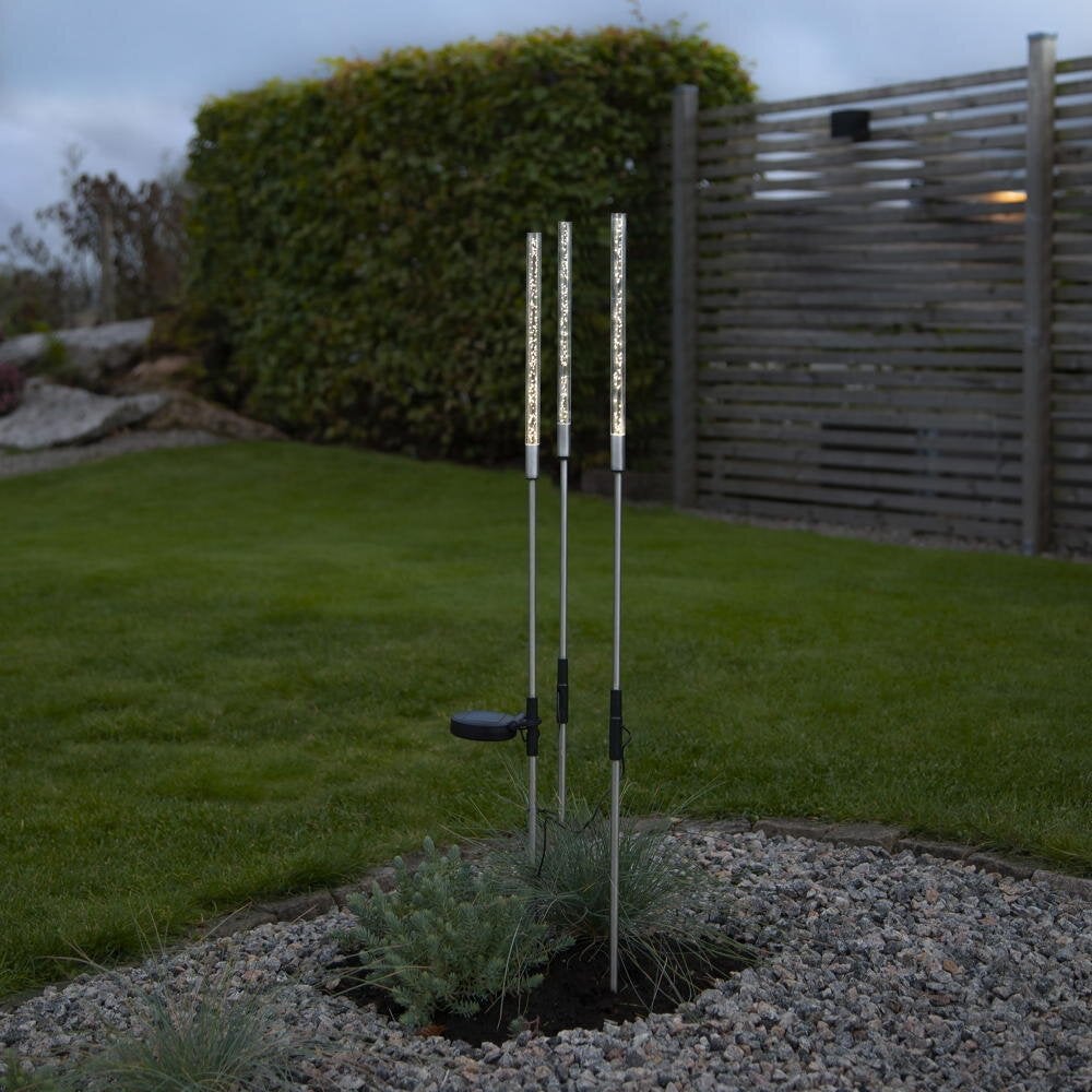 LED Solar Decoratieve Lamp Bubbly in Zwart 3x 0,03W IP44 met Schemersensor 3000K