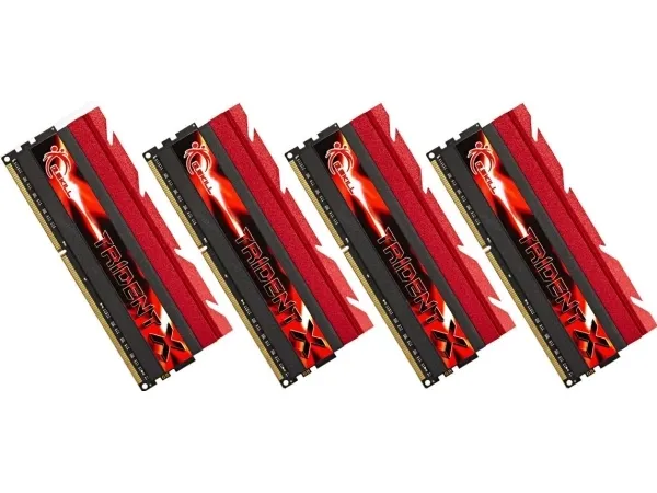 G.Skill TridentX Series - DDR3 - sæt - 32 GB: 4 x 8 GB - DIMM 240-pin - 2400 MHz / PC3-19200 - CL10 - 1.65 V - ikke bufferet - ikke-ECC