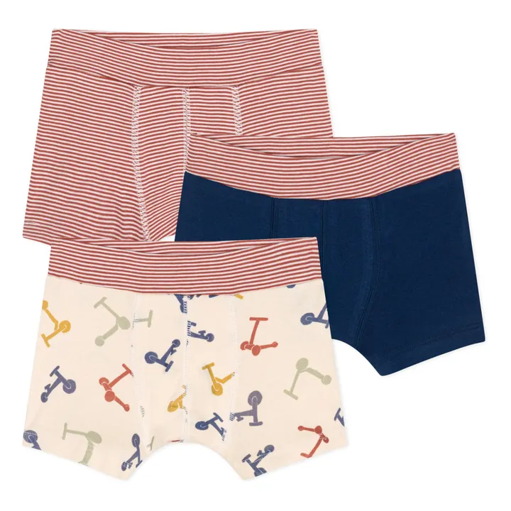 Petit Bateau Lot 3 Boxers Trotinettes | Beige