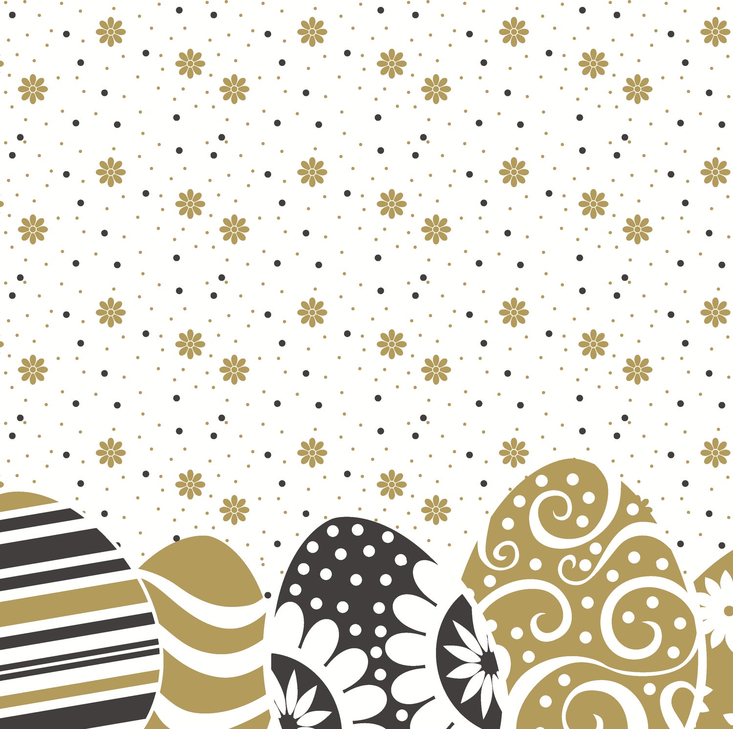 Duni paasservetten Easter Ornaments wit 24 x 24 cm 20 stuks
