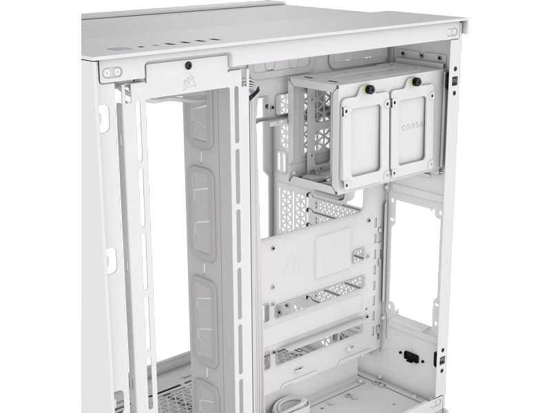 Corsair PC-Gehäuse 6500D Airflow Weiss Mid-Tower PC-Case mit Zwei-Kammer-Design und herausragendem Luftstrom