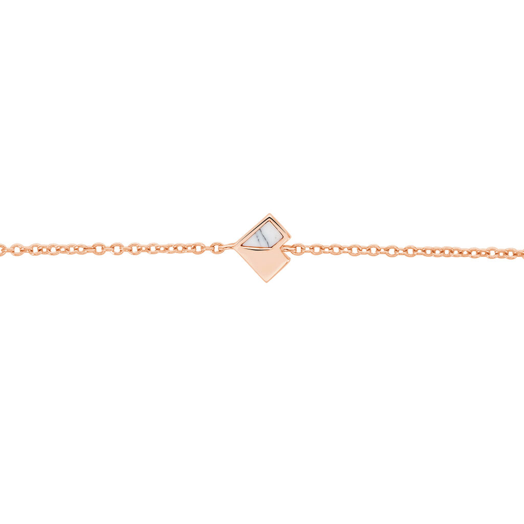 Bracelet Rossana Argent Rose Pierre De Synthese
