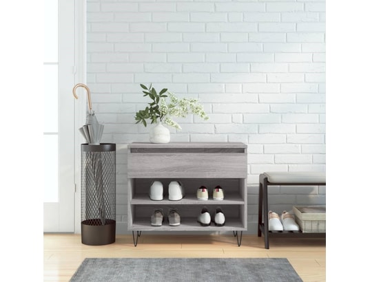 VIDAXL - Armoire à chaussures sonoma gris 70x36x60 cm bois d'ingénier...