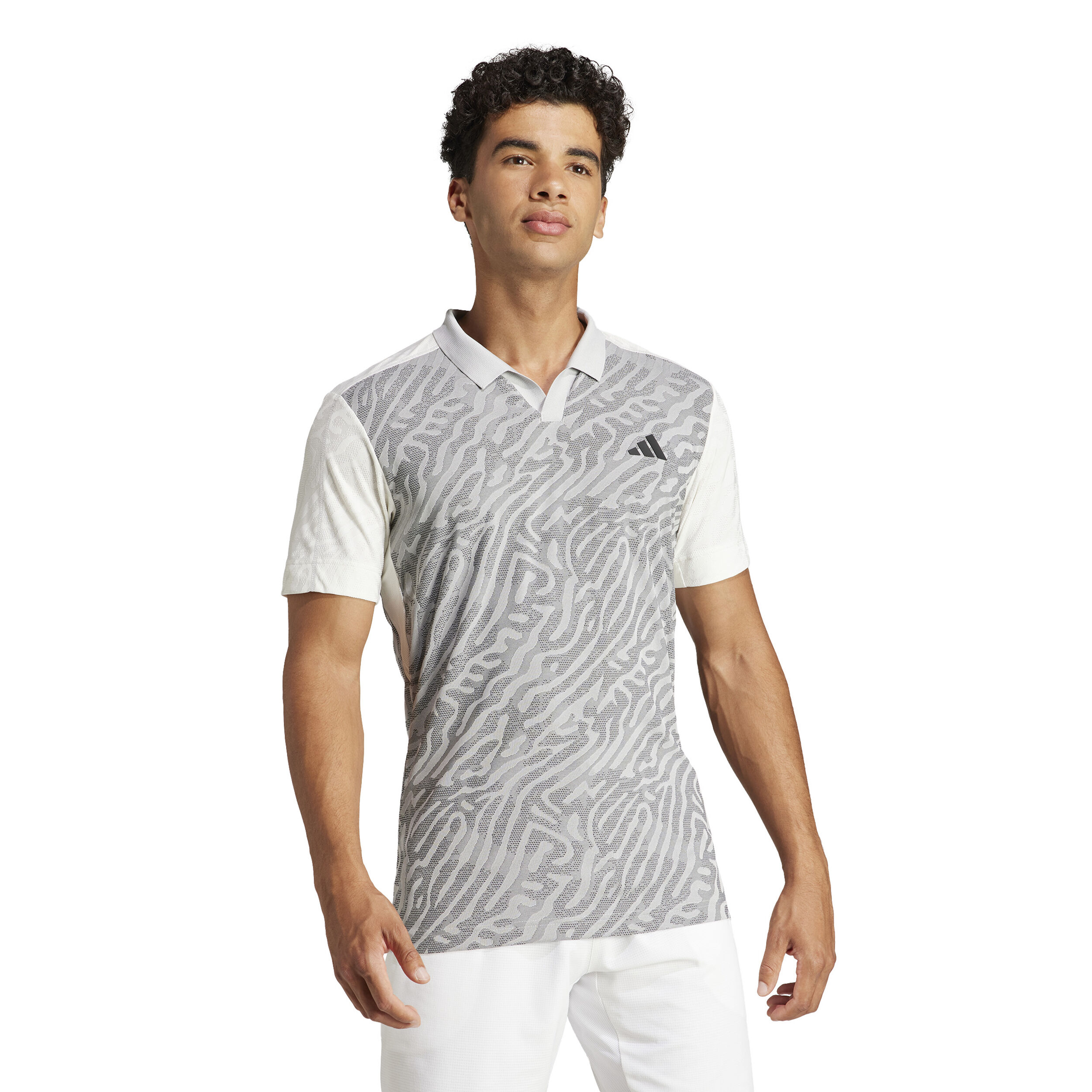 adidas Pro Polo Hommes - Gris , Gris Clair