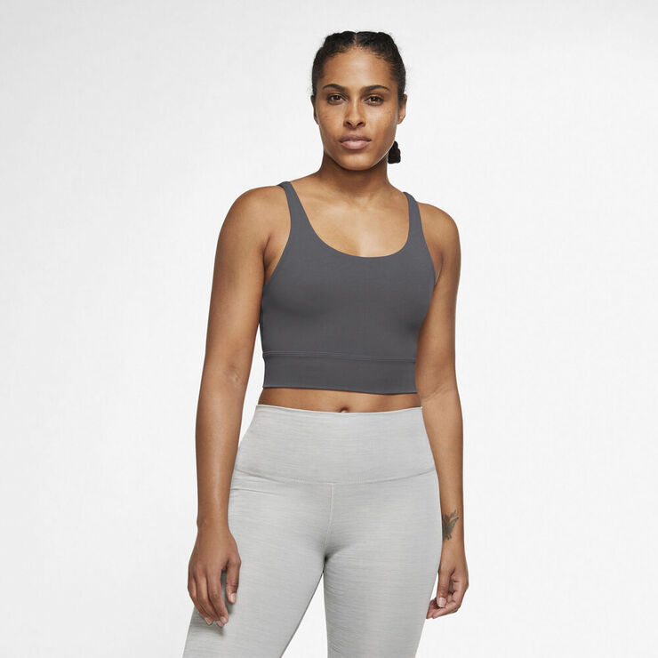 Nike Yoga Luxe Infinalon Crop Traeningstop Grå