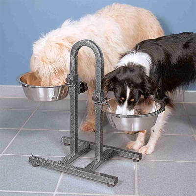 Trixie hondenvoer- en drinkbak H Standaard Individueel (verstelbaar) 2 x 2,8 ltr (ø24 cm - max 43 cm hoog)