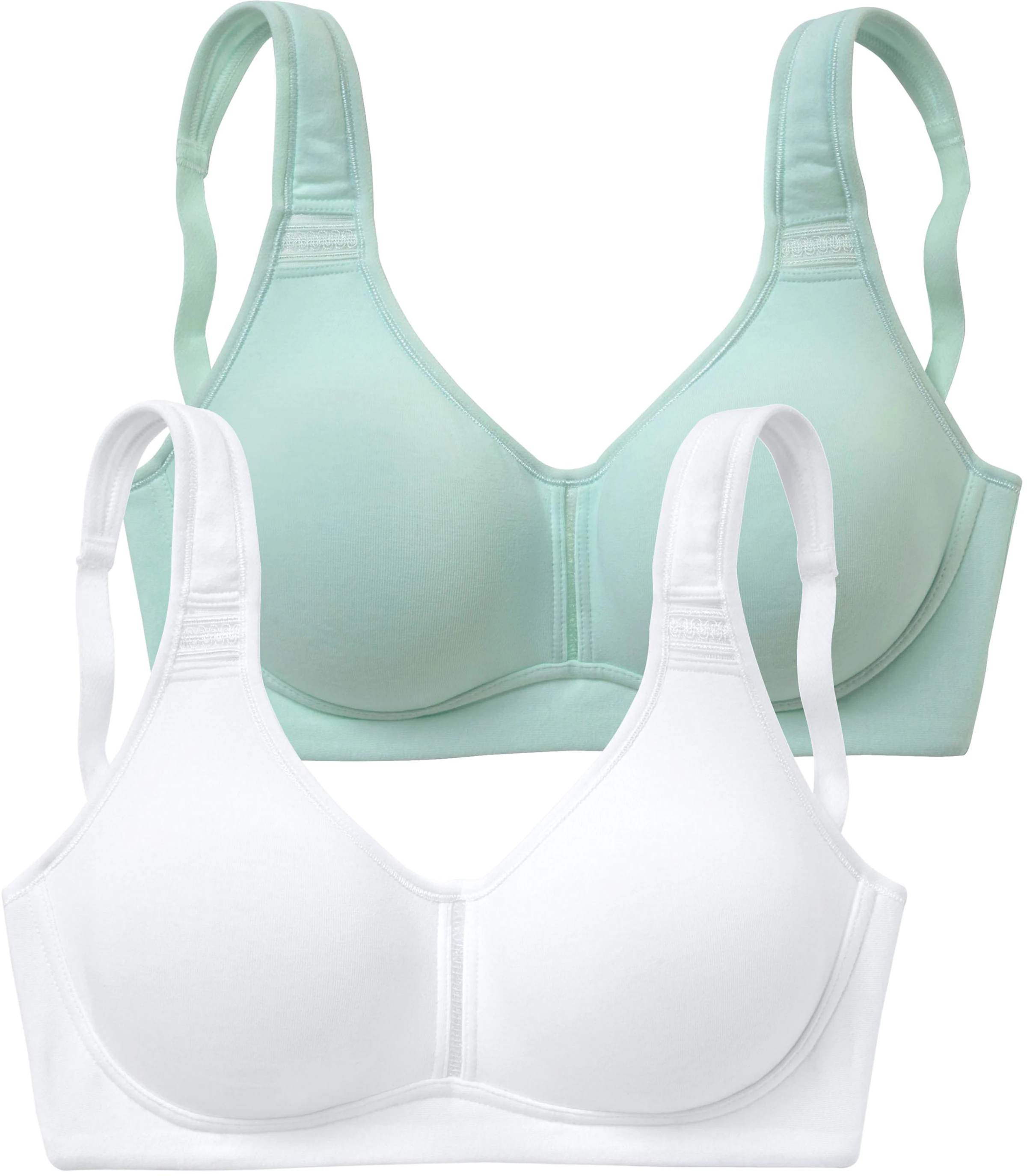petite fleur T-Shirt-BH in mint+weiß