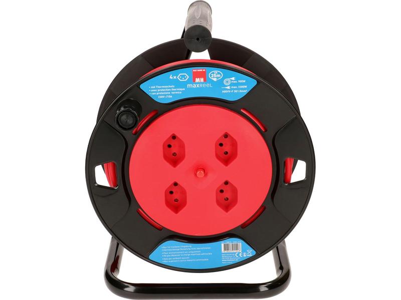 Max Hauri Kabelrolle V2 25 m Rot Kabeltrommel