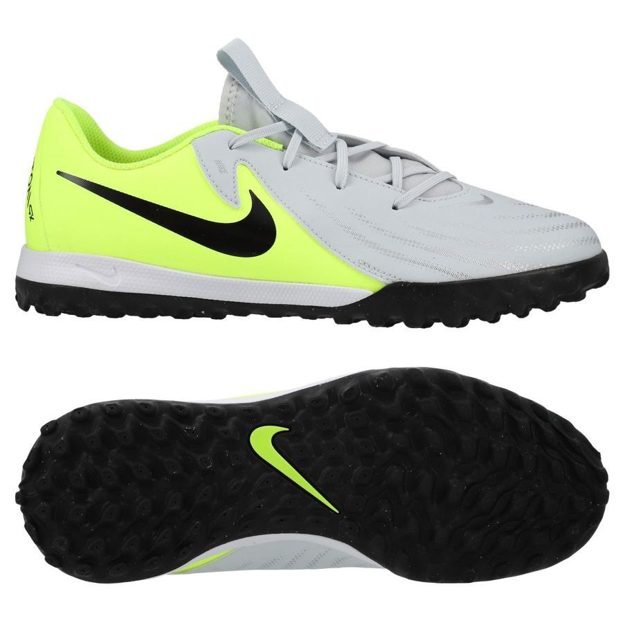 Nike Phantom GX II Academy TF Mad Voltage - Argenté/Noir/Jaune Fluo Enfant