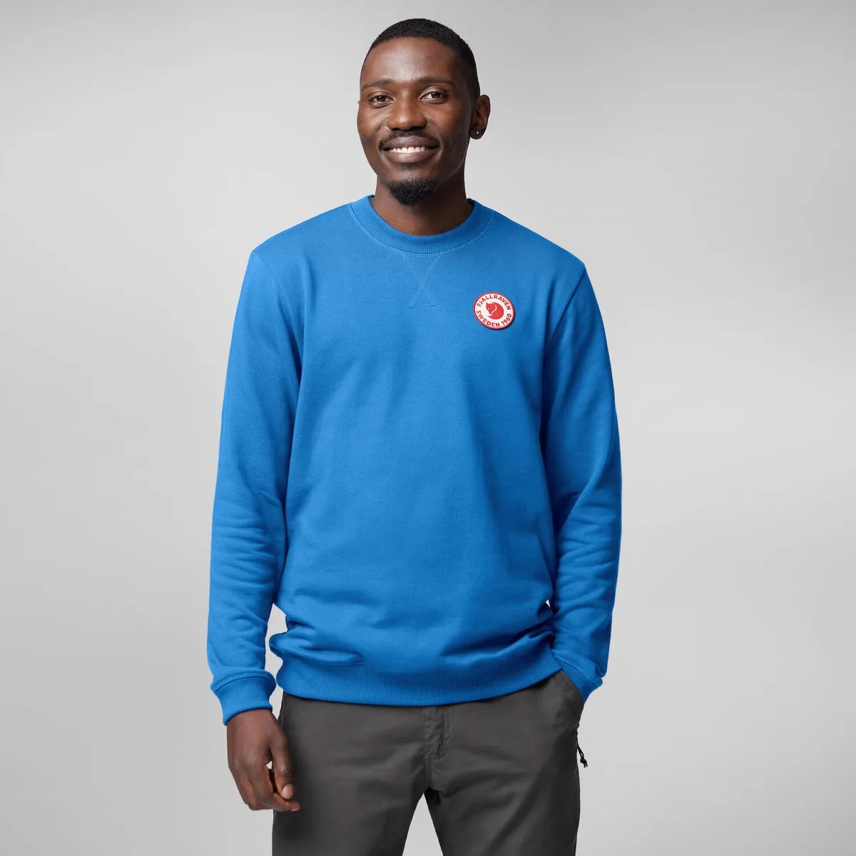 Fjällräven Men's 1960 Logo Badge Sweater Grey-Melange