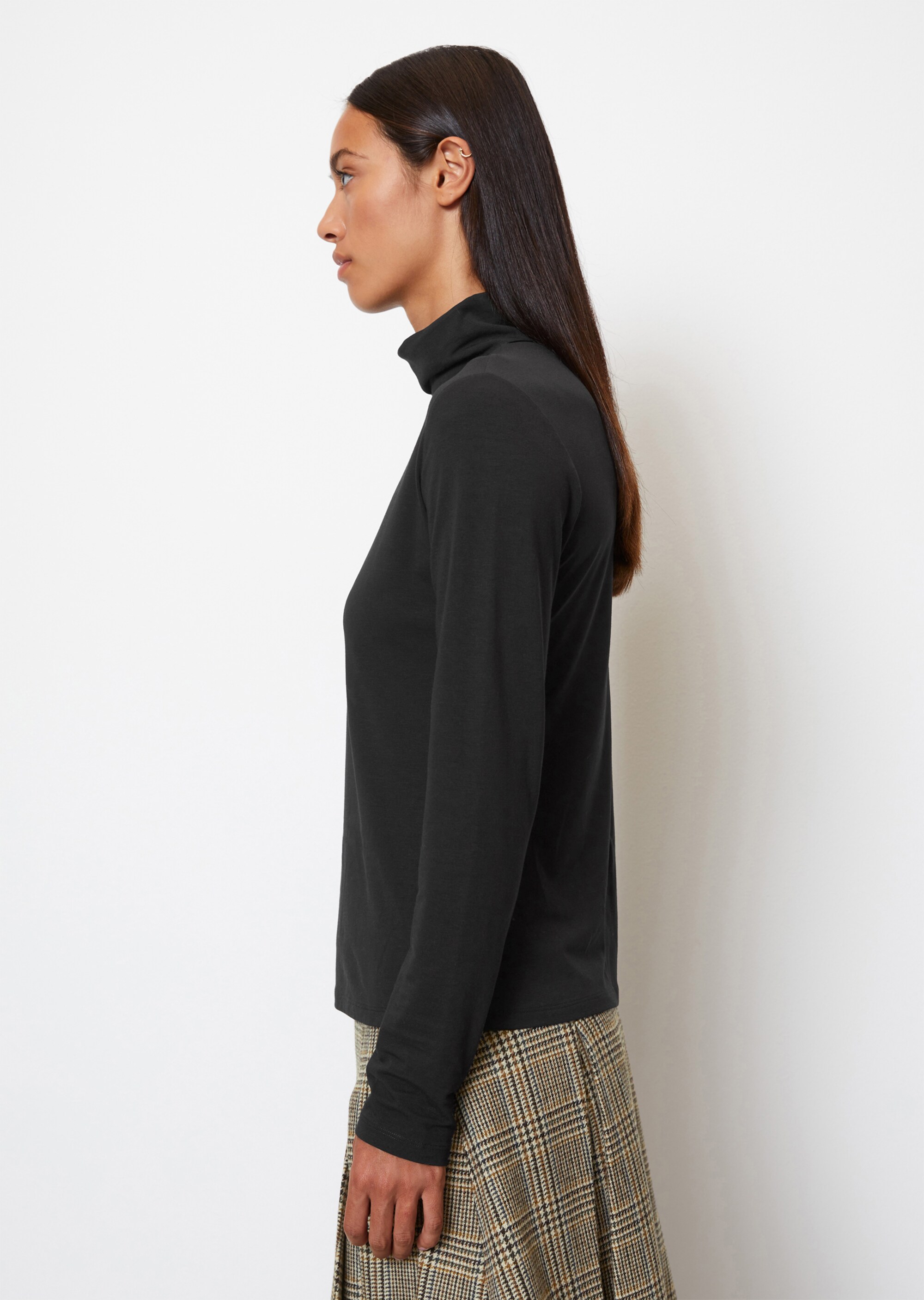 Rollkragen-Longsleeve regularmit TENCEL™ Modal