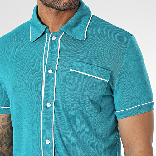 Chemise Manches Courtes Bleu