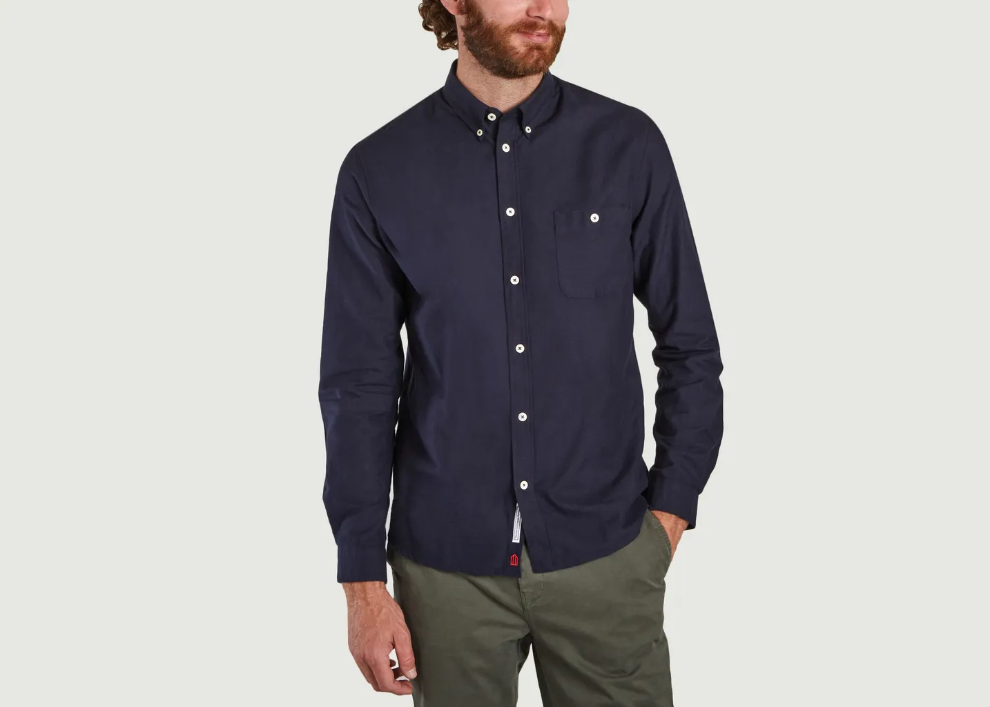 Chemise Boutonée avec Poche Cuisse de Grenouille