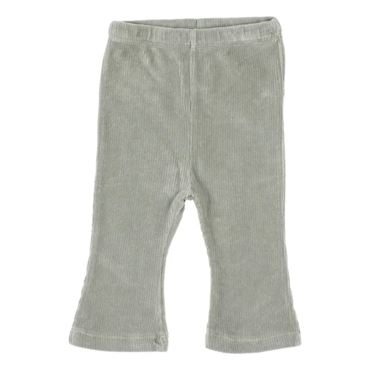 Búho Pantalon Flare Velours | Bleu gris