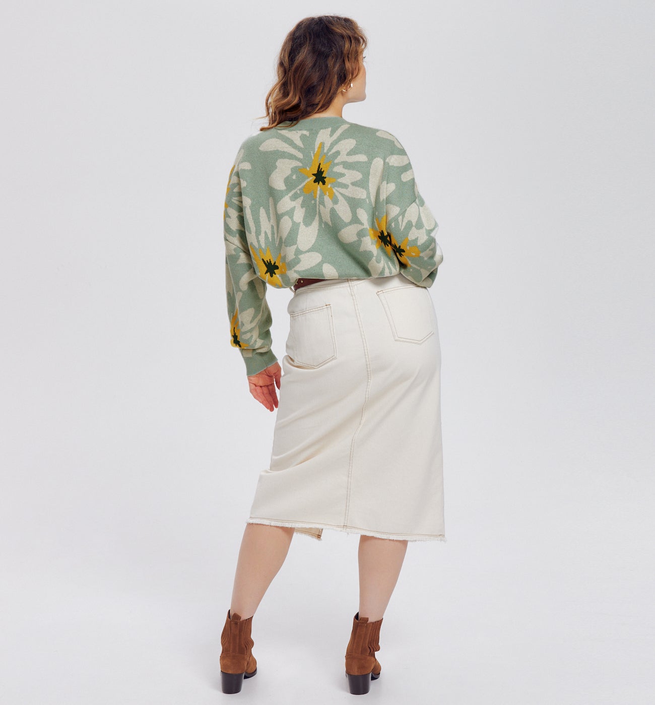 Pull à fleurs Femme - Imprimé multicolore