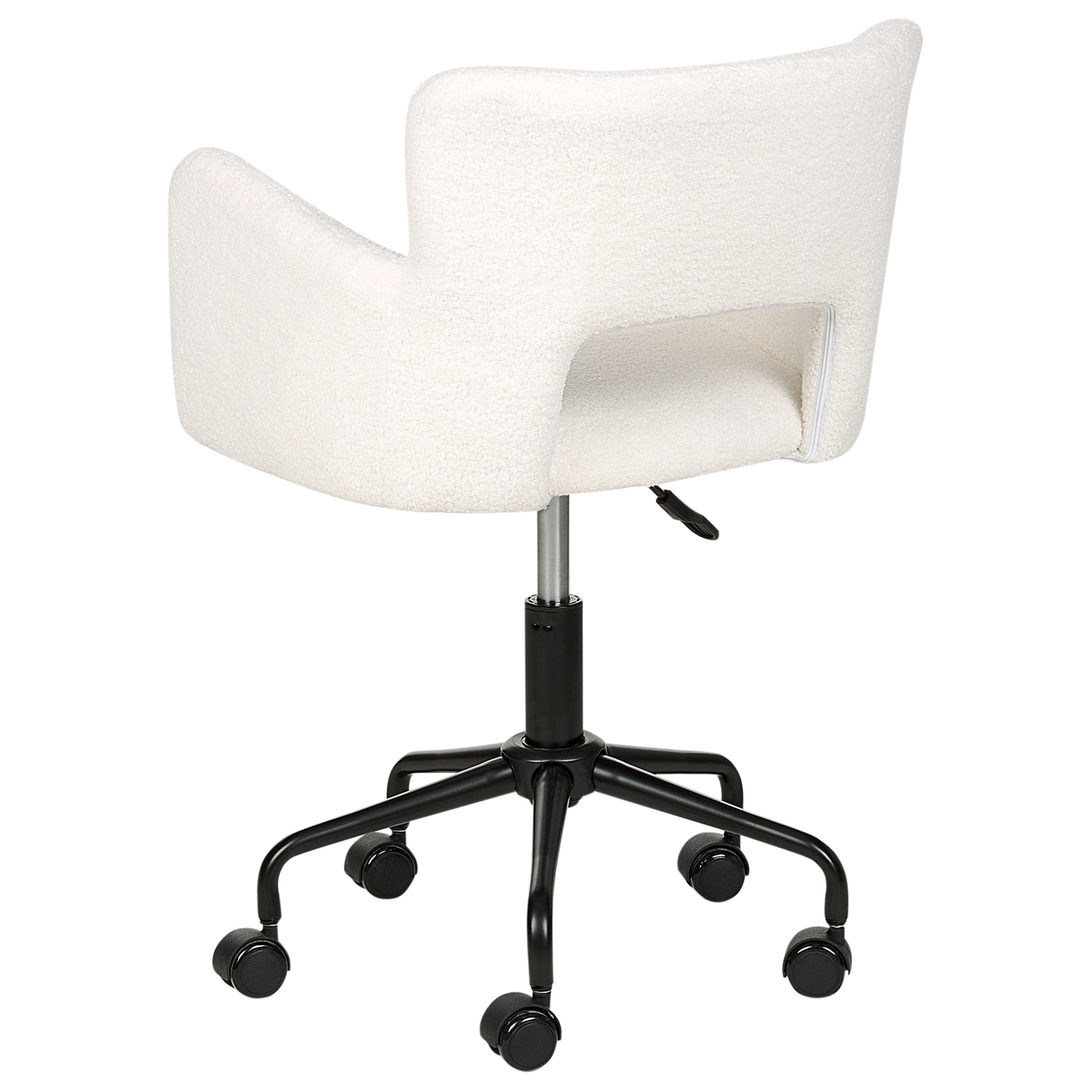 Beliani - SANILAC - Bureaustoel - Gebroken wit - Bouclé