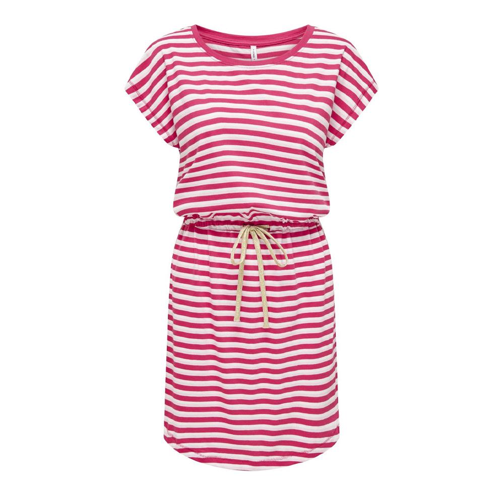 Only Robe à Rayure Rouge/Rose Femme ONLY 15320314