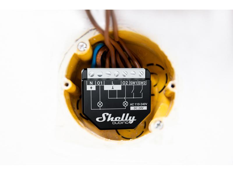 Shelly Funk-Schaltaktor mit Leistungsmessung Qubino WAVE 2P Smarthome Z-Wave Schaltaktor mit Leistungsmessung