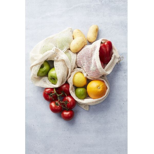 Sac à fruits et légumes 27 x 32 cm - Coton