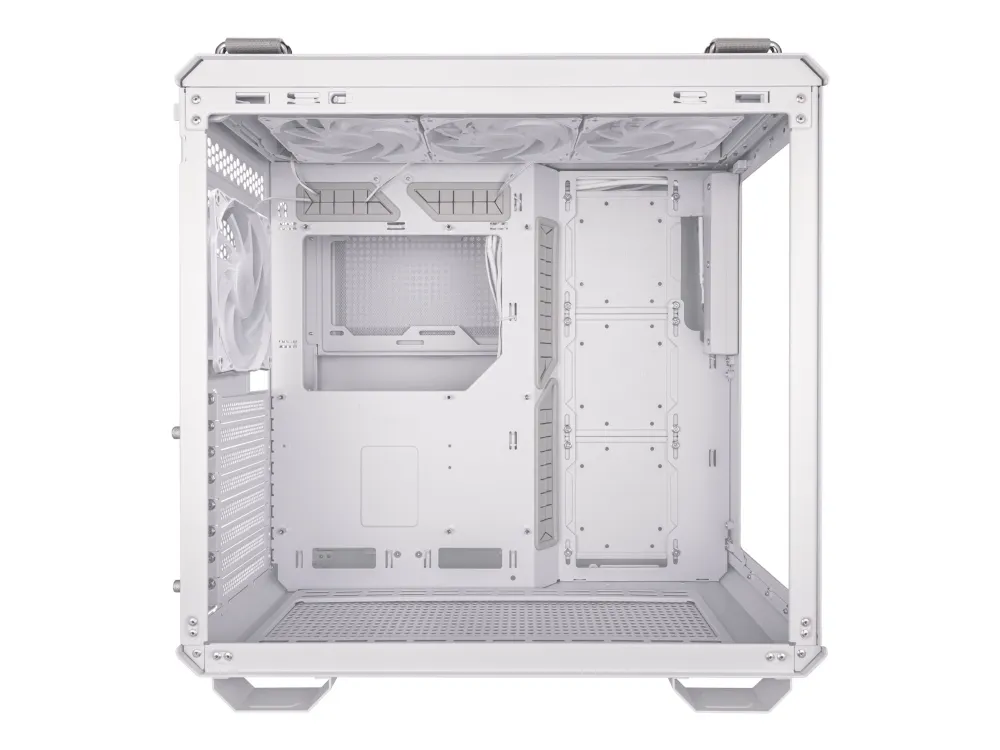 ASUS TUF Gaming GT502 Plus - Mid tower - ATX - sidepanel med vindue (hærdet glas) - ingen strømforsyning - hvid - USB/Lyd