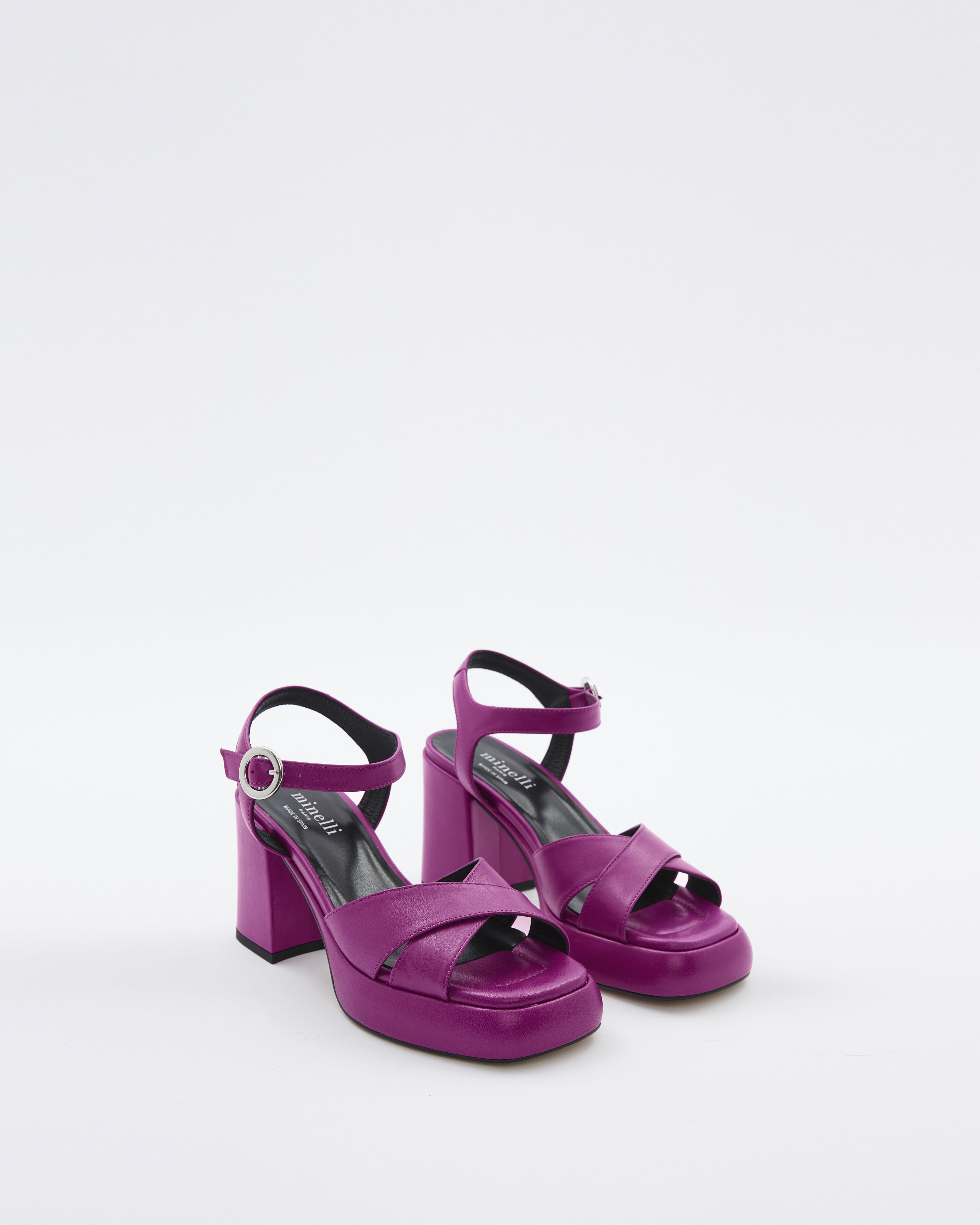 SANDALE à TALON AGERADAN Fuchsia