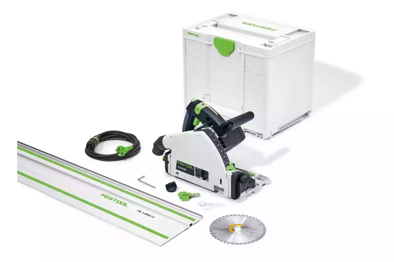 Festool TS 55 FEBQ-Plus-FS Invalcirkelzaagmachine incl. geleiderail in systainer - 1200W - 160mm