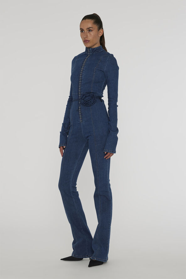 ROTATE Birger Christensen Stretchy Ls Jumpsuit Orion blue