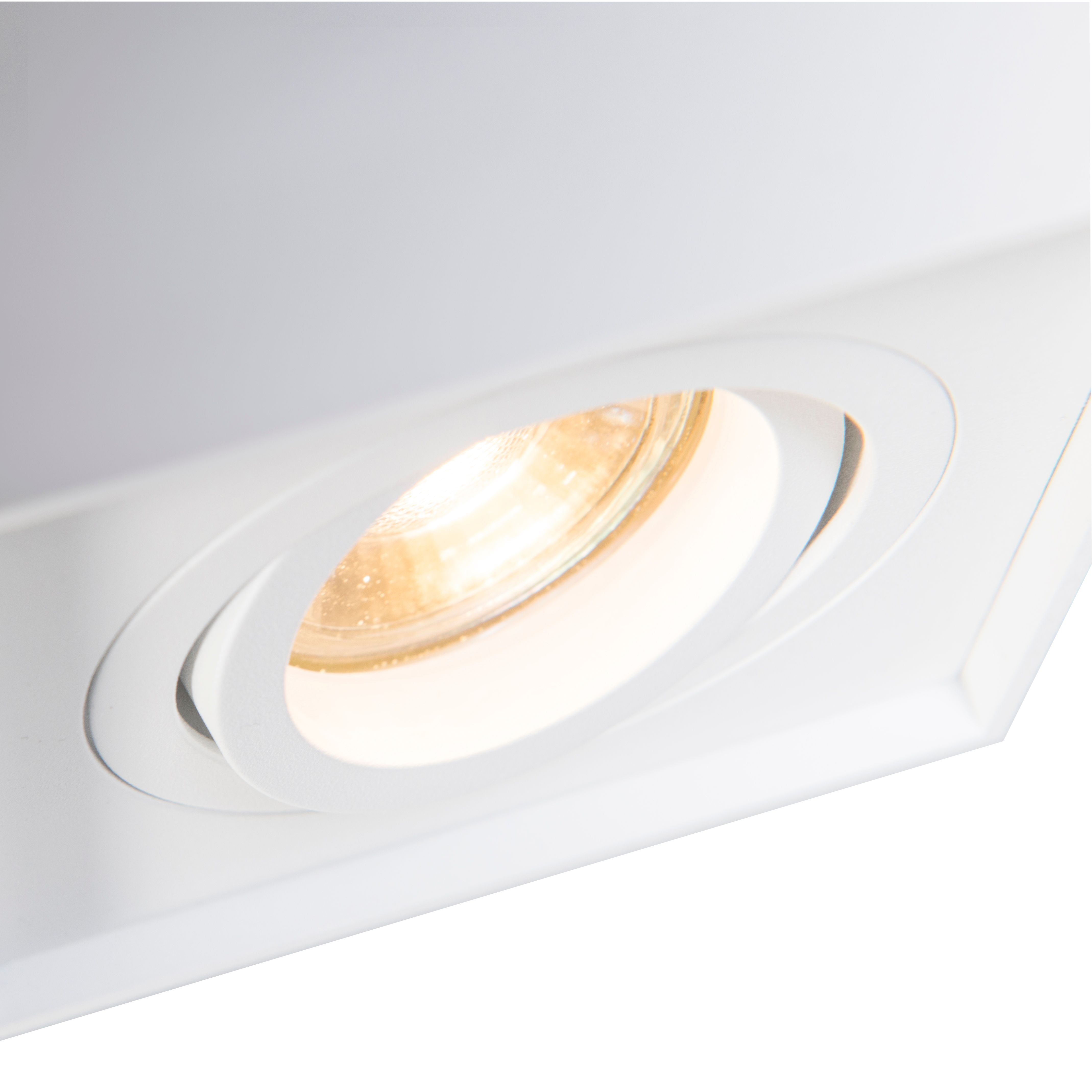 Moderne opbouwspot wit draai-en kantelbaar - Quadro 1 Up