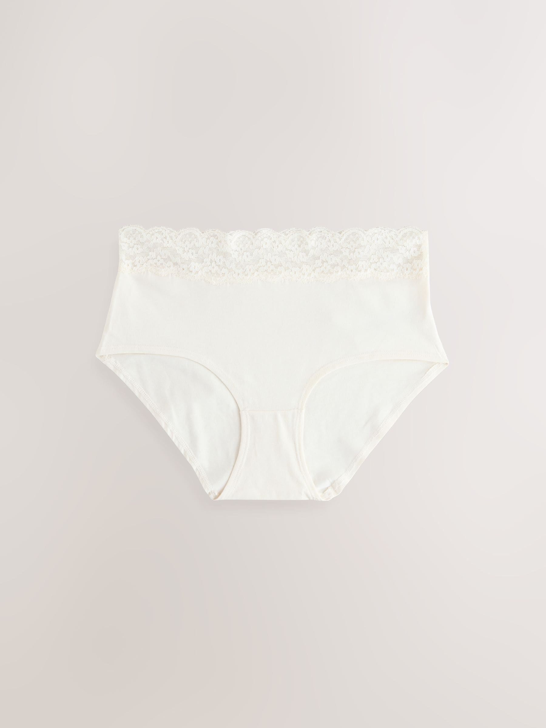 Blauw - 7 Katoenen slipjes met kant